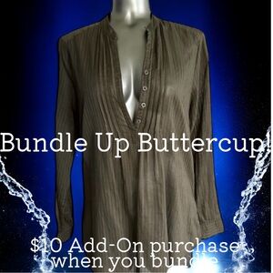 $10 Add-On ✅Jessica Sheer Long  Sleeve Blouse